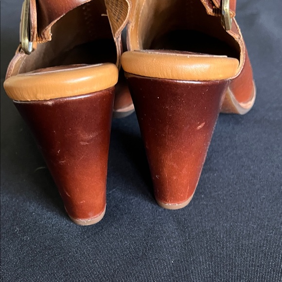KORK-EASE! Brown Leather Slingback Heels! Size 7! EUC! - Picture 6 of 9